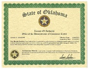 Oklahoma State License